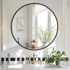 Black Frame Mirror, Bathroom Mirrors - Image 2