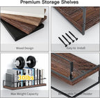 Shario Rustic Wood Floating Shelves - Image 7