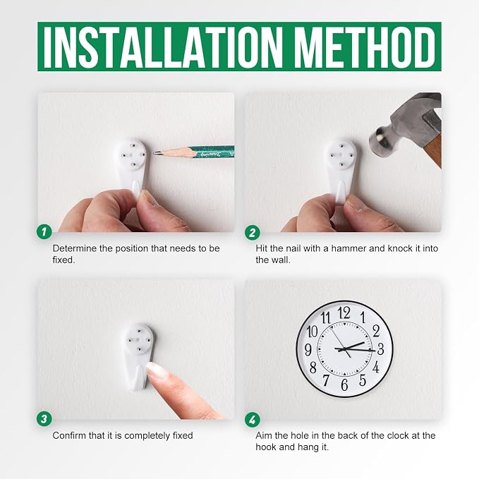 Wall Clock Modern Non-Ticking Battery Operated Silent Wall Clocks Simple Style - Image 9