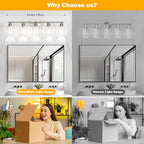 Unicozin Bathroom Light Fixtures, 5 Light Vanity Lights - Image 5