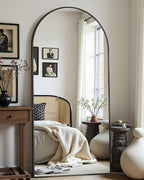 69"x28" Full Length Mirror, Arched Full Body Mirror, Standing Hanging or - Image 9