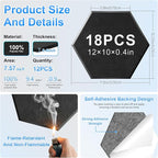 18 Pack Hexagon Acoustic Panels, Self-Adhesive Sound Deadening Panels, Sound - Image 2