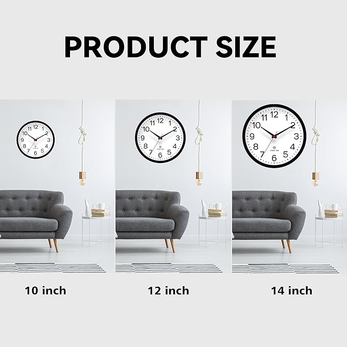 AKCISOT Atomic Black Wall Clock Analog Clocks - Image 3