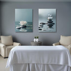 GELDSTEI Calm Zen Botanical Canvas Wall Art, Yoga Spa Meditation Room Decor - Image 4