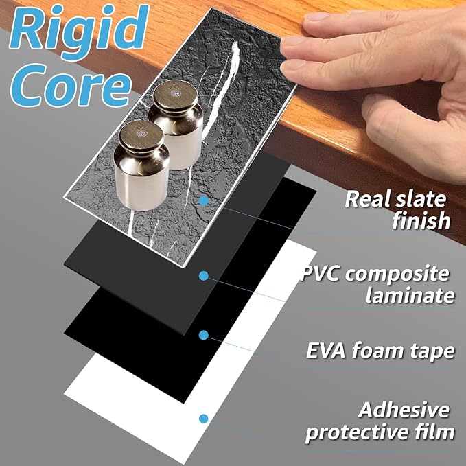 Art3d 102-Piece Faux Stone Peel and Stick Backsplash Tile, Waterproof Thick PVC - Image 4