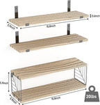 Fixwal Bathroom Floating Shelves Over Toilet, 15.8in Farmhouse Rustic Wood - Image 3