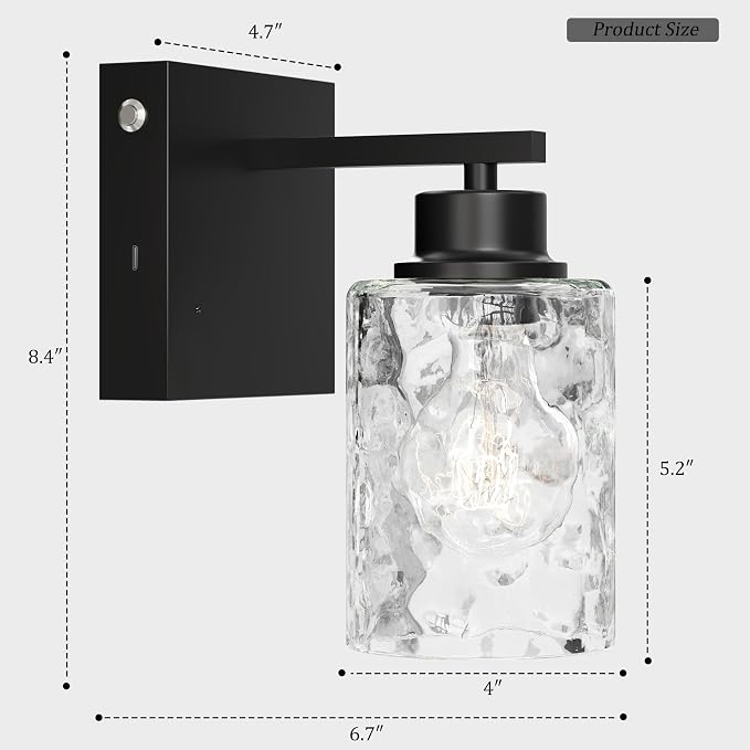 Rayogale Battery Operated Wall Sconce Set of 2, Easy Install Dimmable - Image 5