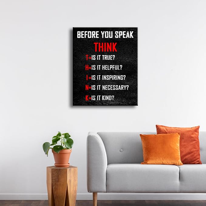 Pyradecor Large Motivational Think Before You Speak Classroom Positive Quotes - Image 3
