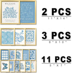 ANERZA 16 PCS Framed Blue Wall Art Decor, Matisse Wall Prints - Image 2