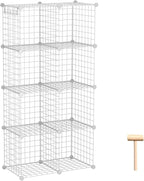 C&AHOME Wire Cube Storage, 8-Cube Organizer Metal C Grids Storage, Storage Bins by CAHOME