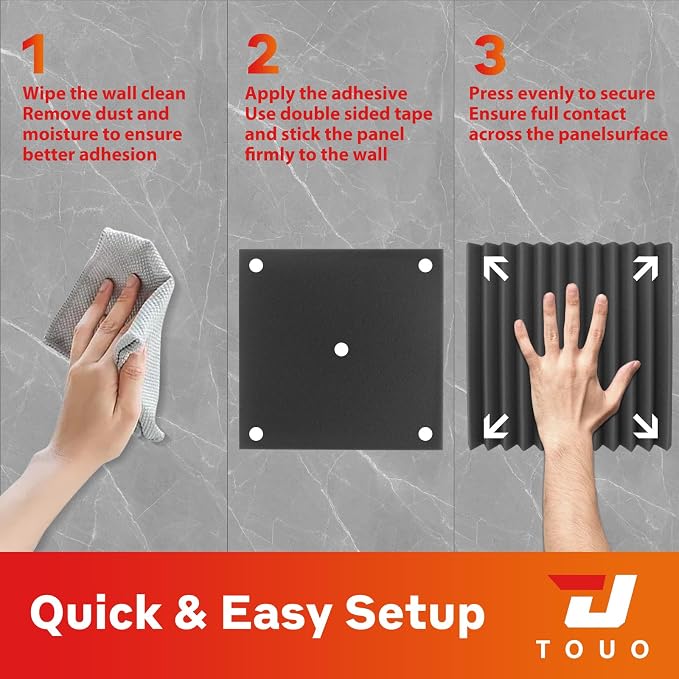 54 Pack Acoustic Panels – Sound Proof Foam Panels - Image 8