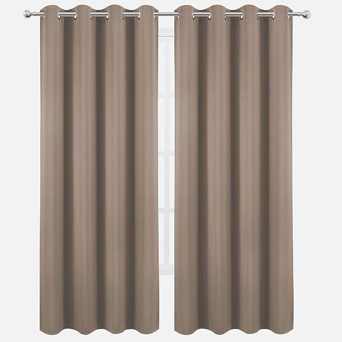 LEMOMO Cappuccino Thermal Blackout Curtains/52 x 84 Inch/Set of 2 Panels Room - Image 2