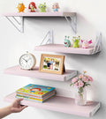 BAYKA Wall Shelves for Bedroom Decor, Mounted Rustic Wood Shelves for Kids Books by Bayka