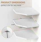 Fun Memories Corner Shelf Wall Mount, Floating Corner Shelves, Rustic Wood Wall - Image 3