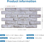 COMSTICKC 3D Whitewash Brick Wall Panel Peel and Stick, DIY UrltraLight PVC - Image 5
