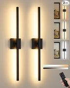 Rayogale 36 Inch 8000mAh Rechargeable Battery Operated Wall Sconce Set of Two by Rayogale