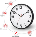 Wall Clocks Battery Operated 8 inch Modern Wall Clock, Silent Non Ticking Wall - Image 4