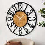LEIKE Large Wall Clocks, Non Ticking, Battery Operated Rustic Round Modern Big - Image 2