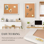 Large Cork Board, Big Bulletin Board White Framed Corkboard - Image 5
