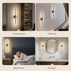 GvvooHome 28.3" Battery Operated Wall Sconces Set of 2, 360°Rotation - Image 7