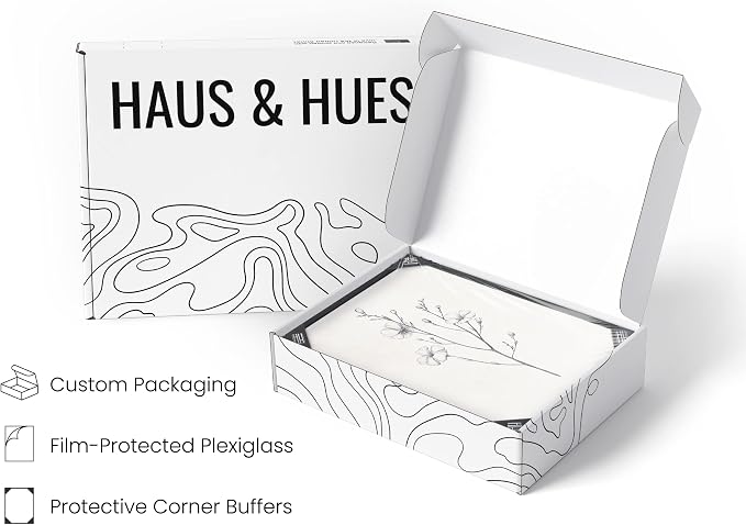 HAUS AND HUES Grey Floral Wall Art - Image 4