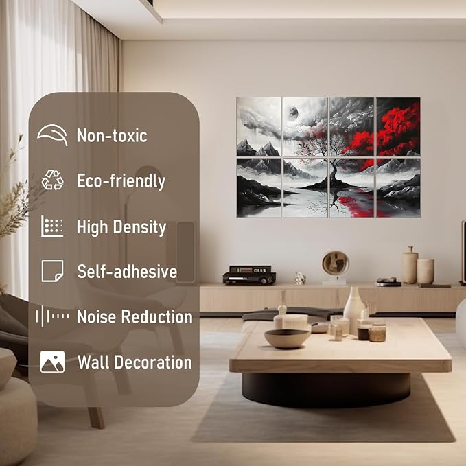 FurnoFlexArt Acoustic Panels Tiles Decorative Room Sound Proof Foam Absorbing - Image 2
