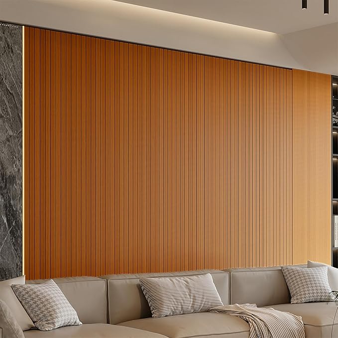 YU LI 3DH Peel and Stick PVC Slat Wall Panel 118"x15.75" Self-Adhesive Thick - Image 2