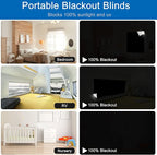 100% Blackout Blind Magnetic Blackout Window Cover 118 x 57Inch, Media Room - Image 6