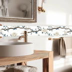 IVN Wallpaper Border Peel and Stick PVC Rose and Branch Design 4x196 Inch - Image 6