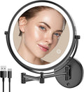 Rocollos 9" Wall Mounted Lighted Makeup Mirror, Large Double Sided 1X/10X by Rocollos