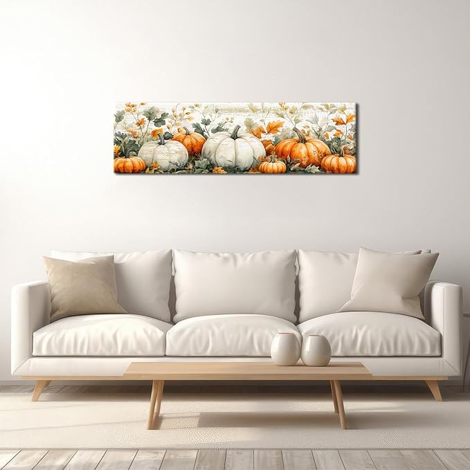 Pumpkin Canvas Wall Art Fall Picture Botanical Wall Decor - Image 2
