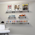 DOLLFIO Floating Shelves, 8 Sets Wall Shelves, Wooden Floating Shelves - Image 5