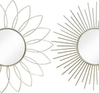 3 Pack Metal Mirrors for Wall Sunburst Wall Mirrors Home Décor Decorative - Image 2