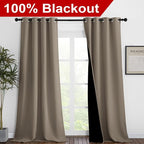 NICETOWN 100% Blackout Blinds, 46 inches x 96 inches, Laundry Room Decor Window - Image 2