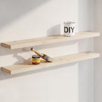 Homeforia 36 inch Wood Floating Shelves, High End Solid Natural Wood 36inch by Homeforia