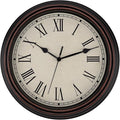 Foxtop 14 Inch Roman Numerals Wall Clock Battery Operated Silent Non-Ticking by Foxtop