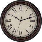 Foxtop 14 Inch Roman Numerals Wall Clock Battery Operated Silent Non-Ticking by Foxtop