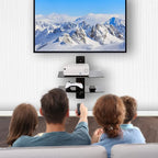 WALI Floating TV Shelf, 2 Tier Glass Projector Shelf - Image 2