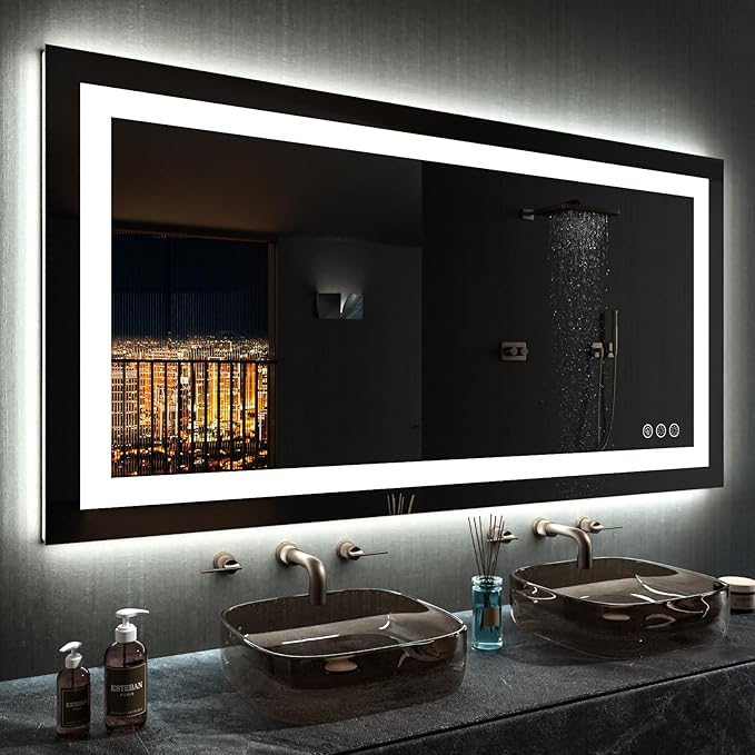 LOAAO 50"X30" LED Bathroom Mirror by LOAAO
