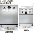 Crystal Bathroom Light Fixtures, Bathroom Lighting Fixtures Over Mirror - Image 5
