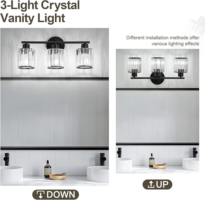 Crystal Bathroom Light Fixtures, Bathroom Lighting Fixtures Over Mirror - Image 5