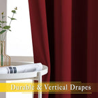 NICETOWN Glass Door Curtains for Window, Wide Thermal Curtain Panels, Sliding - Image 6