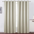 LEMOMO Light Beige Blackout Curtains 52 x 84 Inch Long Beige Curtains Set of 2 by Lemomo