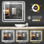 Hivone 40X36 LED Bathroom Mirror - Image 5
