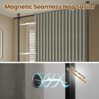 100% Blackout Room Divider Curtains Sets Grey W100 x L84 in 2 Panels No Drill - Image 6