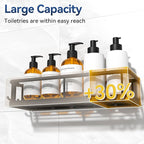 YASONIC Shower Caddy Adhesive, No Drill Bathroom Shower Organizers, - Image 4