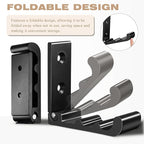 OHIYO 6 PCS Heavy Duty Folding Wall Hooks, Sturdy Black Wall Mounted Hooks - Image 3