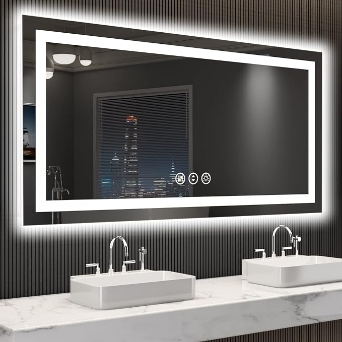 LOAAO 55X30 LED Bathroom Mirror by LOAAO