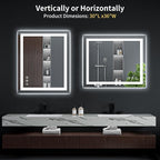 36"x30" LED Bathroom Mirror - Image 9