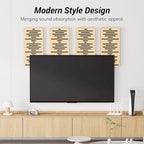 TONOR 4-Pack Acoustic Wood Wall Panels, 23.6” * 11.8” * 1.9” 3D Self-adhesive - Image 6